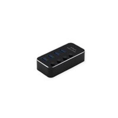 ROLINE USB 3.2 Gen 1 Notebook Hub 4 Ports einzeln schaltbar schwarz