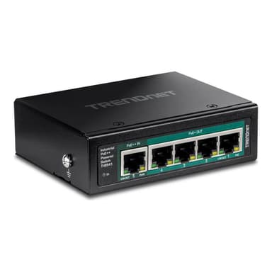 TRENDNET Switch 5-p. Industr. Gbit PoE Pass-Through Din-Rail