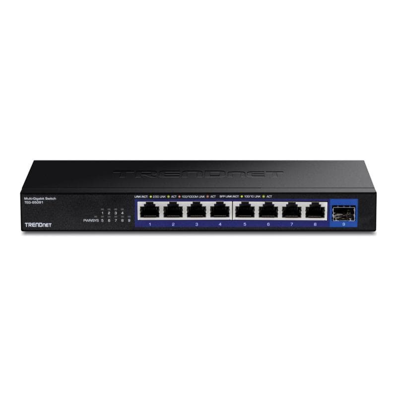 TRENDNET 9-Port 2.5G Unmanaged Switch with 10G SFP+ Port
