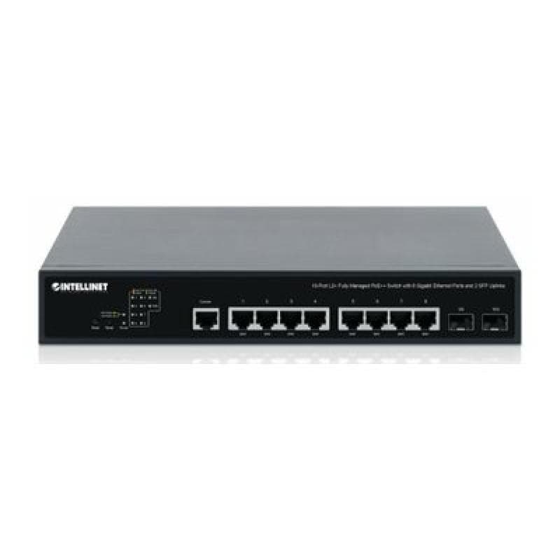 INTELLINET 10-Port L2+ Managed PoE++ Switch 8x Gbit 2x SFP