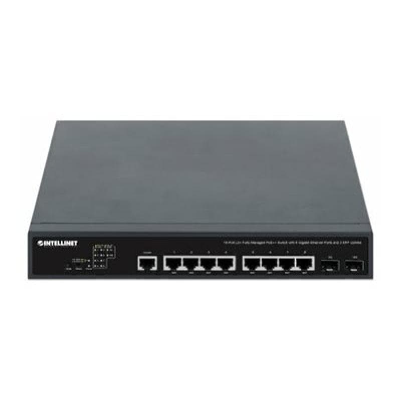 INTELLINET 10-Port L2+ Managed PoE++ Switch 8x Gbit 2x SFP