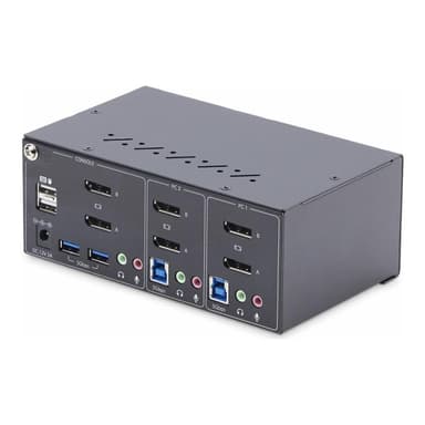 STARTECH.COM 2-Port KVM Switch Dual Monitor DisplayPort 4K 60Hz