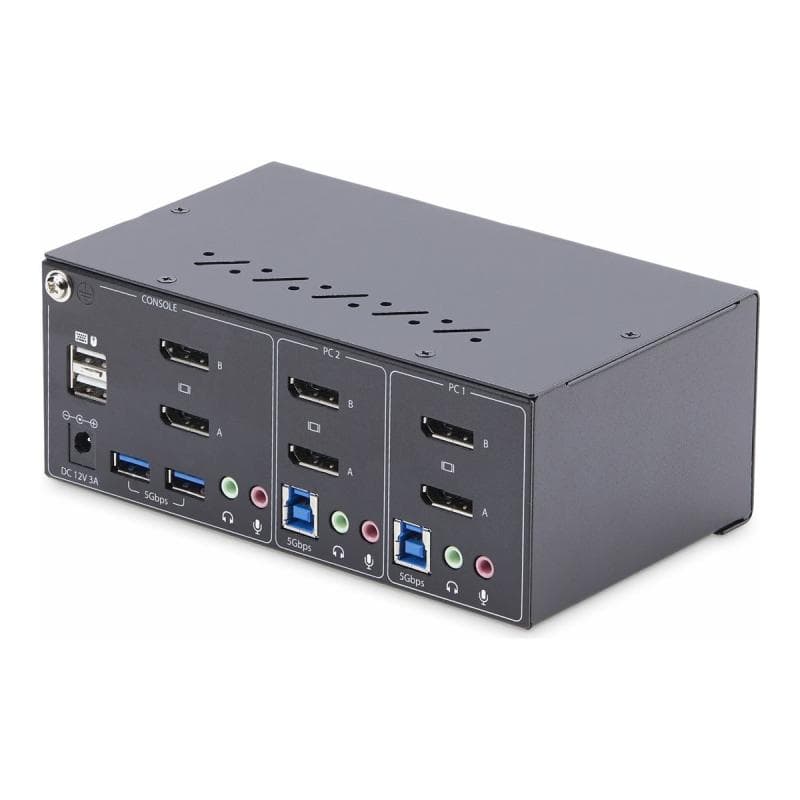 STARTECH.COM 2-Port KVM Switch Dual Monitor DisplayPort 4K 60Hz