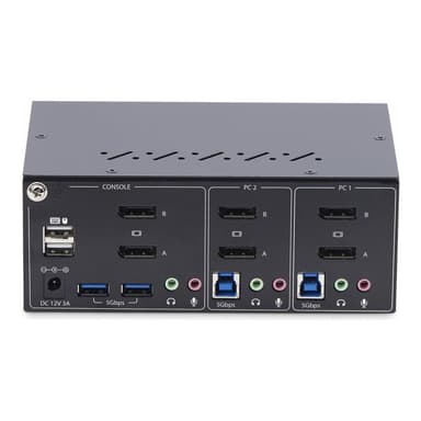 STARTECH.COM 2-Port KVM Switch Dual Monitor DisplayPort 4K 60Hz