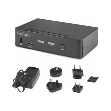 STARTECH.COM 2-Port 8K KVM-Switch DisplayPort 1.4 8K 60Hz / 4K 144Hz