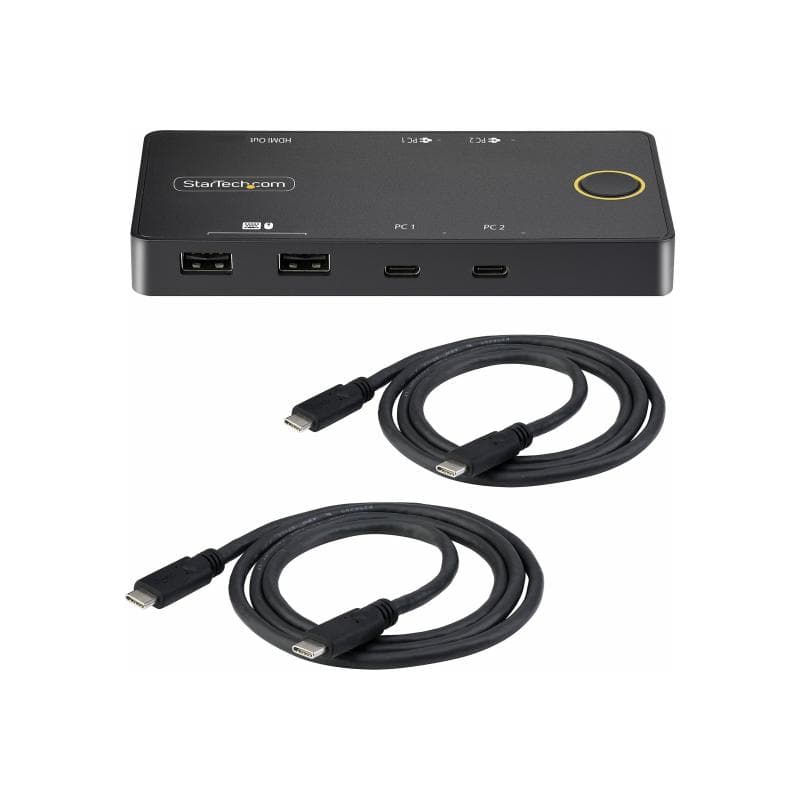 STARTECH.COM 2-Port USB-C KVM-Switch Ein 4K 60Hz HDMI Monitor