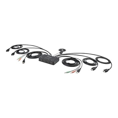 STARTECH.COM 2-Port Dual Monitor HDMI KVM Switch 4K 60Hz KVM mit 1,5m