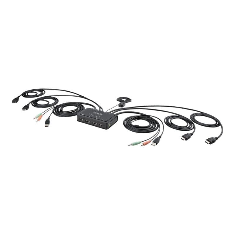 STARTECH.COM 2-Port Dual Monitor HDMI KVM Switch 4K 60Hz KVM mit 1,5m