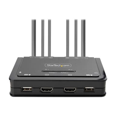 STARTECH.COM 2-Port Dual Monitor HDMI KVM Switch 4K 60Hz KVM mit 1,5m
