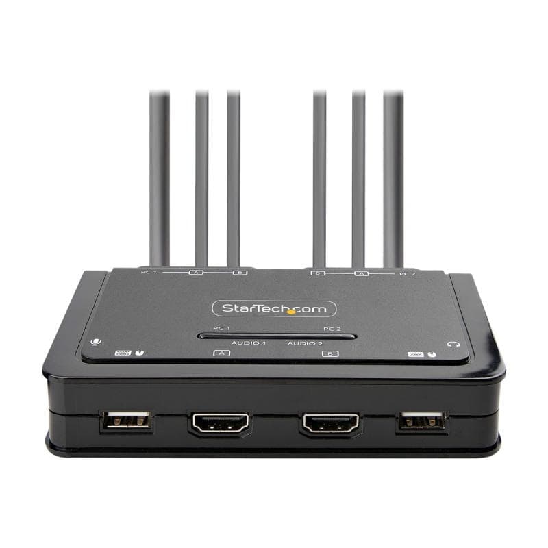 STARTECH.COM 2-Port Dual Monitor HDMI KVM Switch 4K 60Hz KVM mit 1,5m