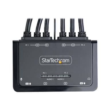 STARTECH.COM 2-Port Dual Monitor HDMI KVM Switch 4K 60Hz KVM mit 1,5m