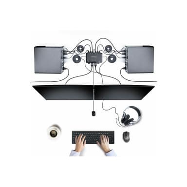 STARTECH.COM 2-Port Dual Monitor KVM Switch DisplayPort 4K 60Hz KVM mit 1,5m