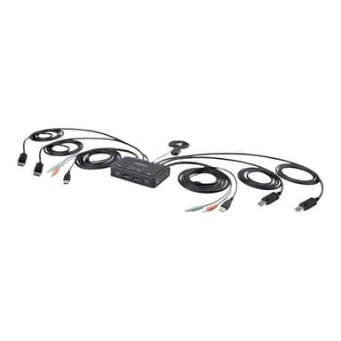 STARTECH.COM 2-Port Dual Monitor KVM Switch DisplayPort 4K 60Hz KVM mit 1,5m