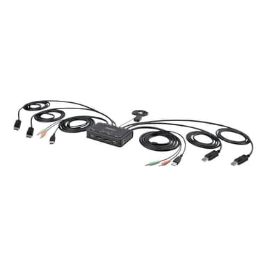 STARTECH.COM 2-Port Dual Monitor KVM Switch DisplayPort 4K 60Hz KVM mit 1,5m