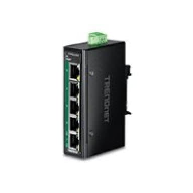 TRENDNET 5-Port Industrial Gigabit PoE+ DIN-Rail Mini Switch