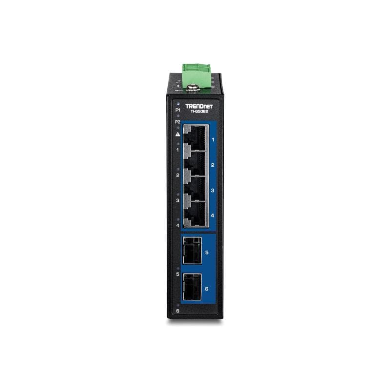 TRENDNET 6-Port Industrial 2.5G DIN-Rail Switch with 10G SFP