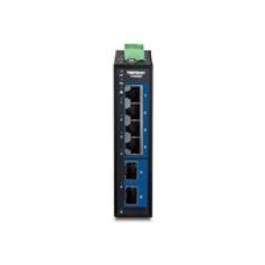 TRENDNET 6-Port Industrial 2.5G DIN-Rail Switch with 10G SFP