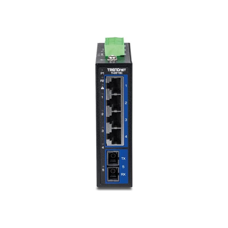 TRENDNET 5-Port Hardened Industrial Gigabit DIN-Rail Switch