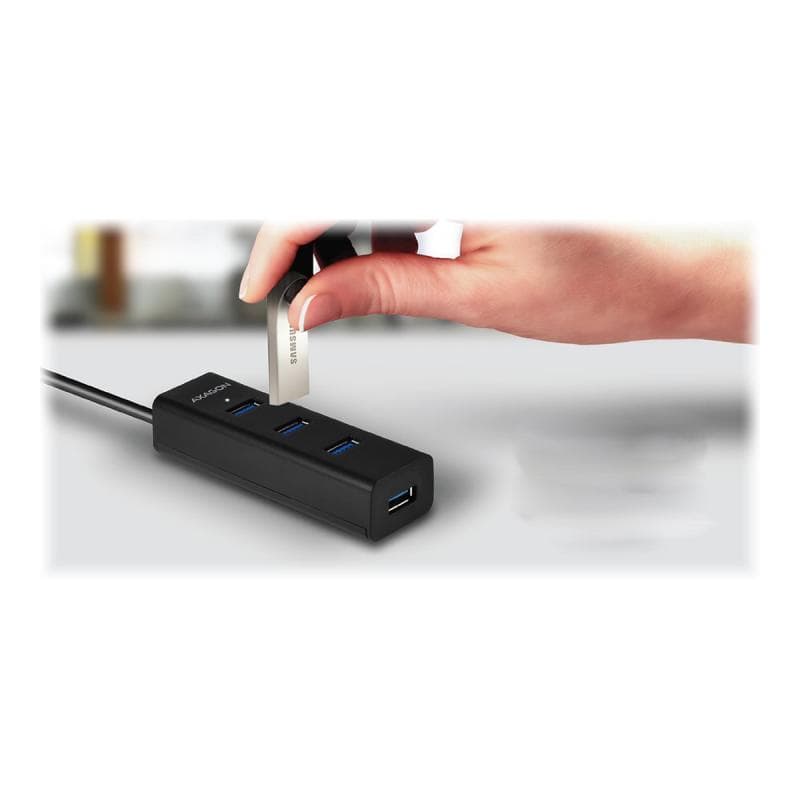 AXAGON HUE-S2BP Schnittstellen-Hub USB 3.0 (3.1 Gen 1) Type-A 5000 Mbit/s Schwarz (HUE-S2BP)