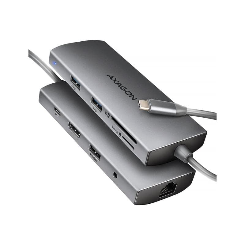 AXAGON HMC-8HLSA USB-C 3.2 Gen 1 Multiport-Hub 3x USB-A+ 4K/60Hz HDMI+ SD/microSD (HMC-8HLSA)