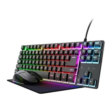 TRUST GXT 794 Tastatur Maus enthalten Gaming USB Deutsch Schwarz