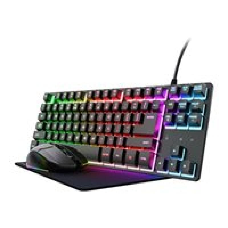 TRUST GXT 794 Tastatur Maus enthalten Gaming USB Deutsch Schwarz