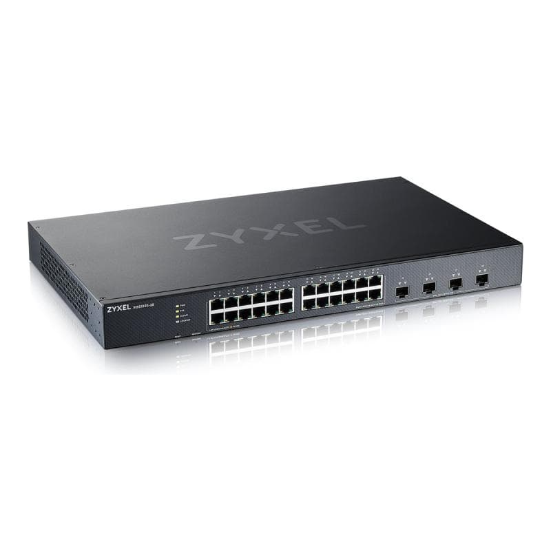 ZYXEL 28-Port Smart Managed Switch, 24x GbE RJ45, 4x 10G SFP+, Hybrid Mode (Webmanaged und Cloudma