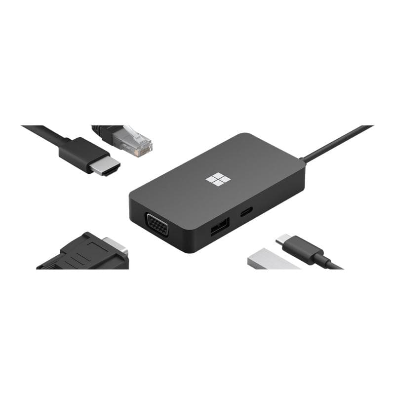 MICROSOFT Srfc USB-C Travel Hub XZ/NL/FR/DE Black - Typ C (161-00002)