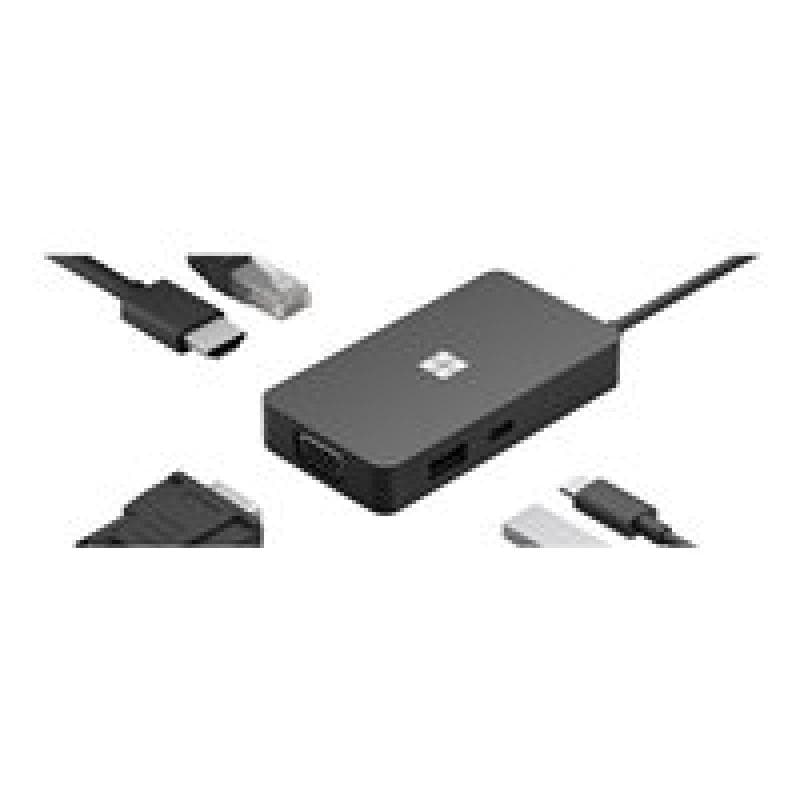MICROSOFT Srfc USB-C Travel Hub XZ/NL/FR/DE Black - Typ C (161-00002)