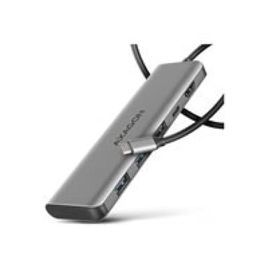 AXAGON HMC-5H USB-C 3.2 Gen 1 hub 3x USB-A 4K HDMI PD 100W - Silber (HMC-5H)