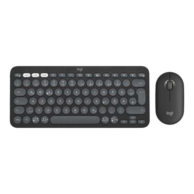 LOGITECH Pebble 2 Combo Tastatur Maus enthalten RF Wireless + Bluetooth QWERTY US International Pink