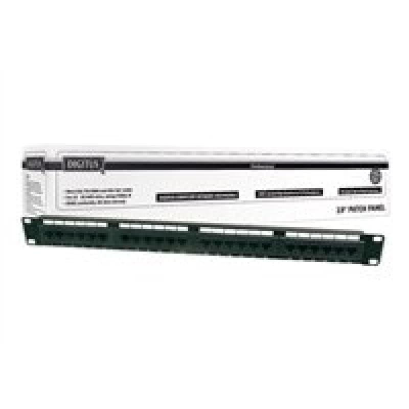 DIGITUS Patch Panel 48,3cm 19Zoll 24Port Cat5e STP ungeschirmt Kabelinstallation mit LSA Leisten s