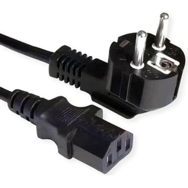 VALUE Netzkabel CEE7/7 gewinkelt+ IEC-C13gerade 3x1.5mm2 3m - Strom/Netzteil