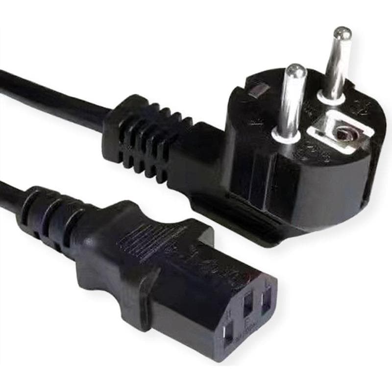 VALUE Netzkabel CEE7/7 gewinkelt+ IEC-C13gerade 3x1.5mm2 3m - Strom/Netzteil