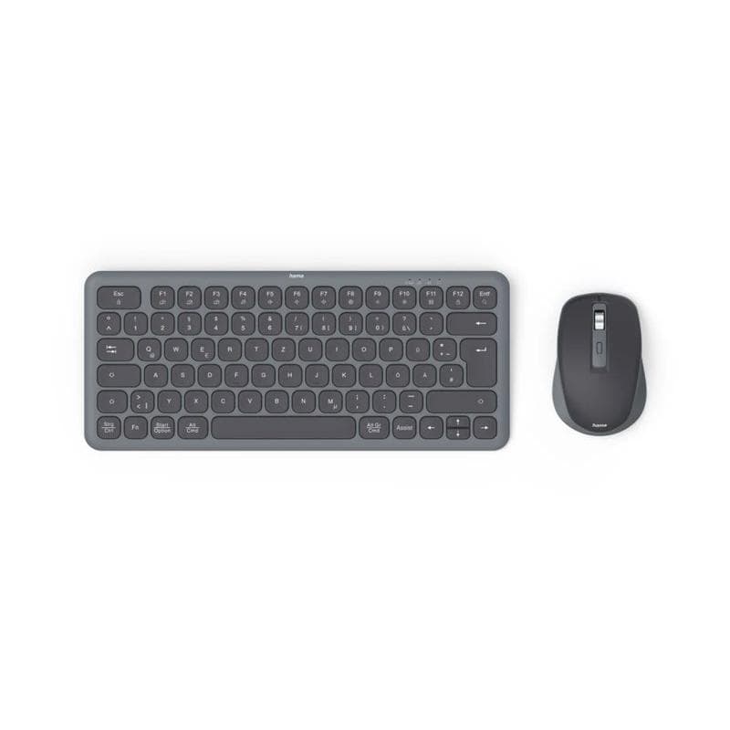 HAMA Multi-Device-Tastatur-Maus-Set WKM-500 kabellos klein SW QWERTZ DE (00173061)