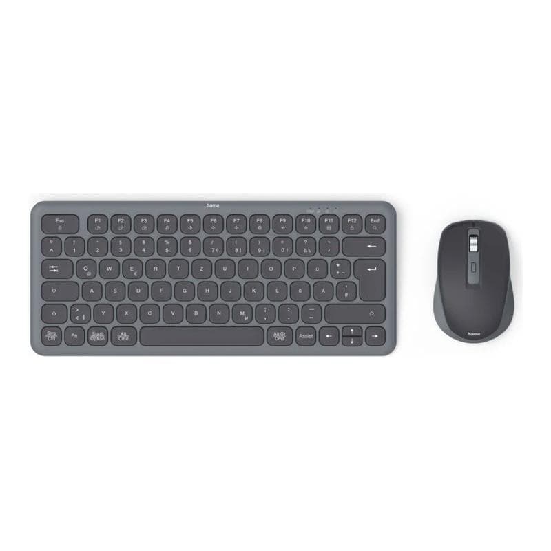 HAMA Multi-Device-Tastatur-Maus-Set WKM-500 kabellos klein SW QWERTZ DE (00173061)