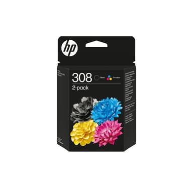 HP 308 - 2er-Pack - Schwarz, Gelb, Cyan, Magenta (6L6S6UE)
