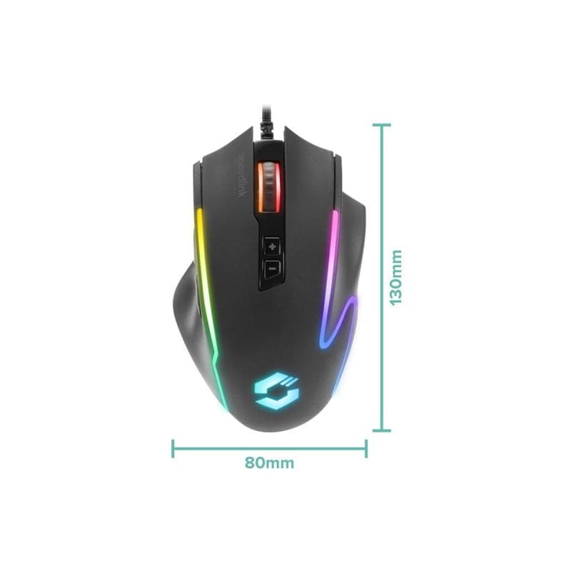SPEED-LINK Gaming Maus DECUS, 12800 DPI, USB, gummiert, sw retail