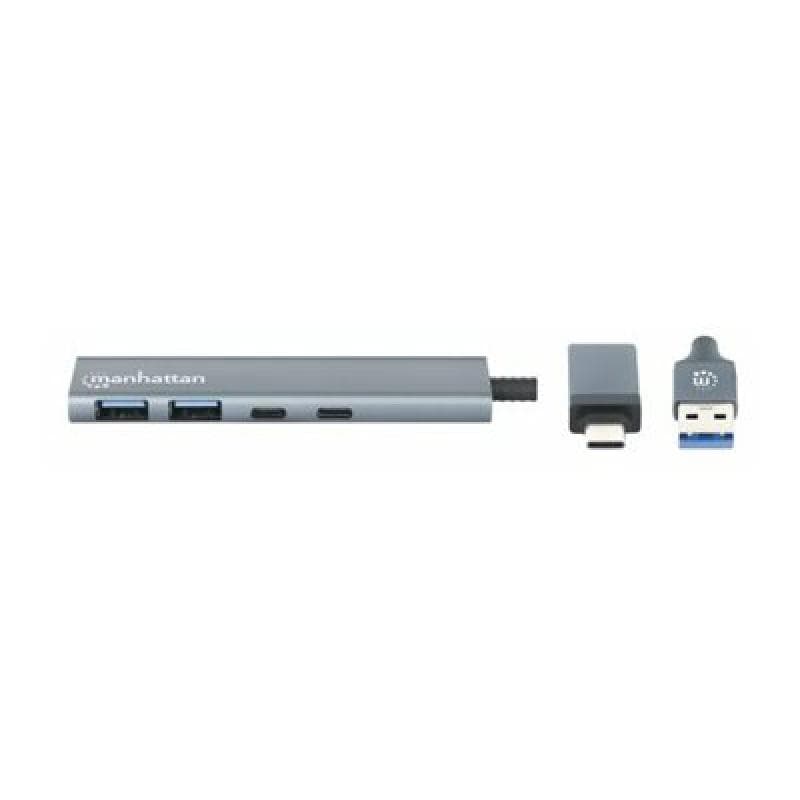MANHATTAN 4-Port USB A/C Hub 2x USB-A 2x USB-C Ports