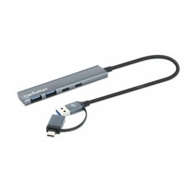 MANHATTAN 4-Port USB A/C Hub 2x USB-A 2x USB-C Ports