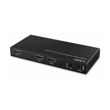 LINDY 2 Port HDMI 8K60 Splitter mit Audio
