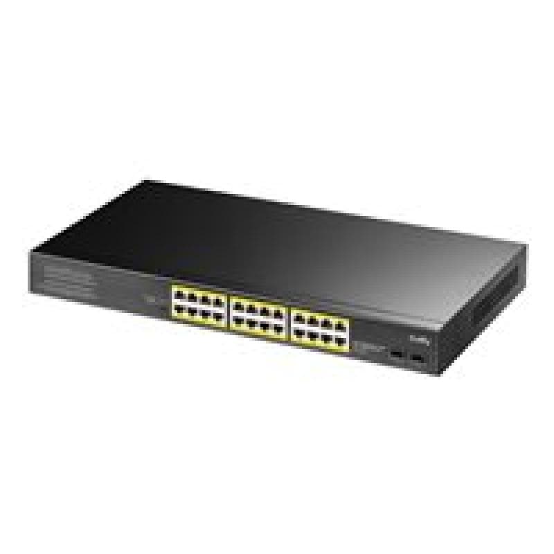 CUDY GS1028PS2 24-Port Gigabit PoE+ Switch 2 SFP Ports 300W