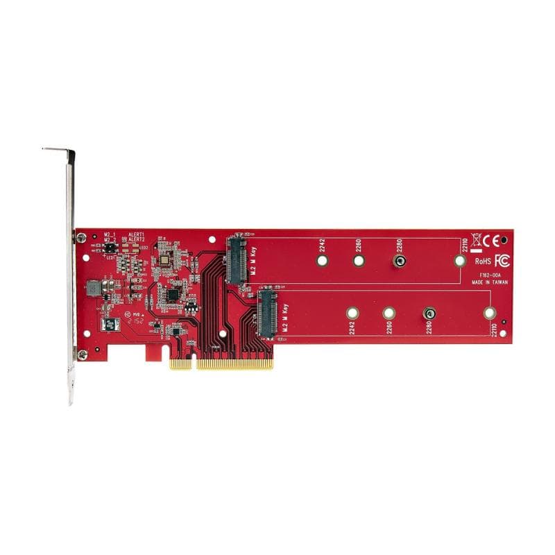 STARTECH.COM Dual M 2 PCIe AdapterKarte PCIe x8/ x16 auf Dual AHCI oder NVMe M.2 SSDs PCI Express