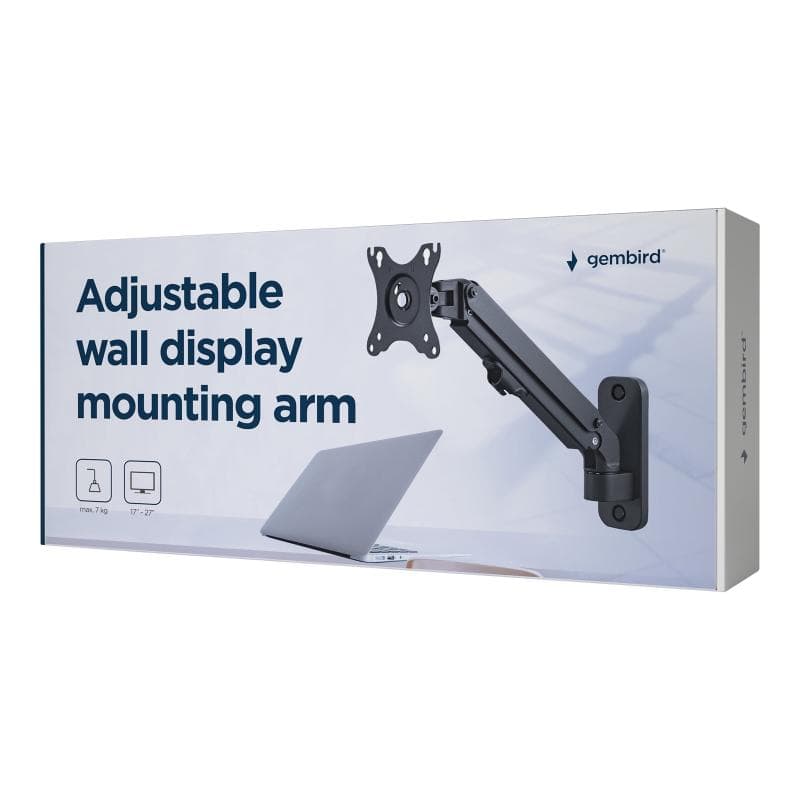 GEMBIRD Verstellbarer Wand-Montagearm, bis 27 Zoll/7 kg
