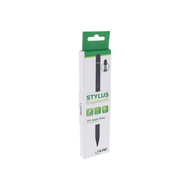 INLINE Stylus, Tabletstift für Apple iPads, mit Akku, USB-C, schwarz