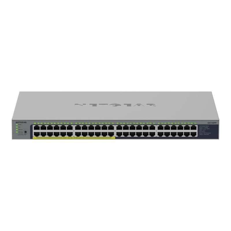 NETGEAR 48PT GIGE UNMANAGED SWITCH W/POE+ GS748PP