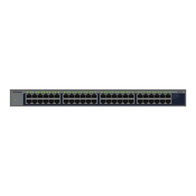 NETGEAR 48PT GIGE UNMANAGED RACKMOUNT SWITCH GS748