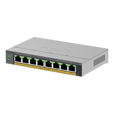 NETGEAR GS108EPP 8-Port-Gigabit-Ethernet-Hochleistungs-PoE + Smart Managed Plus-Switch, PoE Budget 1