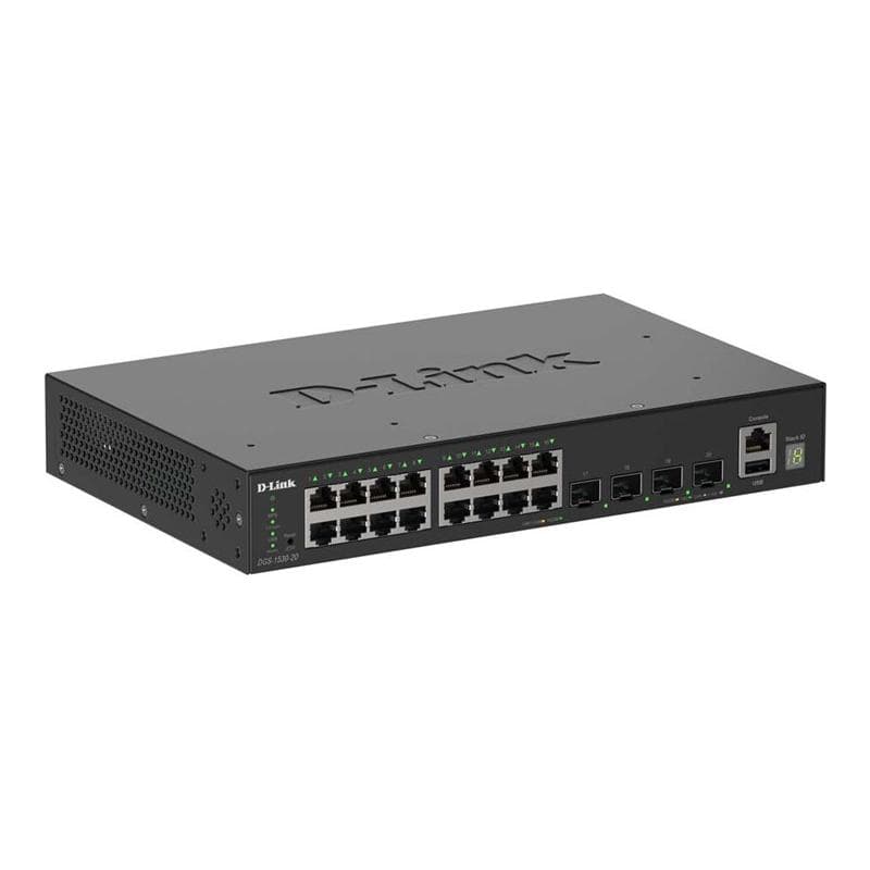 D-LINK DGS-1530-20/E 20-Port Smart Managed Stack Switch