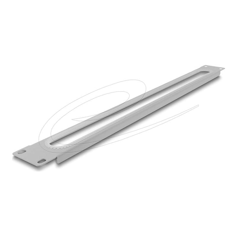 DELOCK 48,26cm 19Zoll 1 HE Kabeldurchfuhrung mit Kantenschutz grau